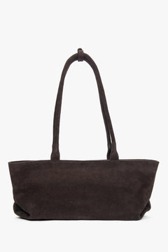 Rückwärtige Ansicht der eleganten Velours-Schultertasche