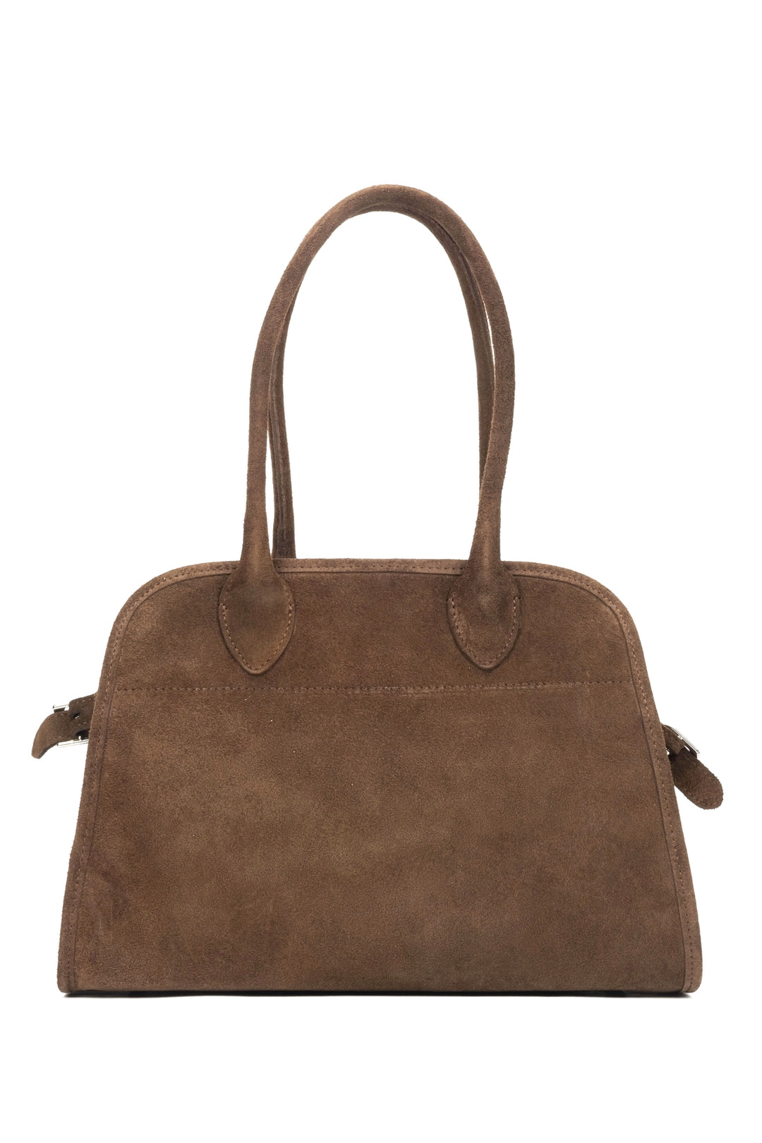 Elegante dunkelbraune Velours-Handtasche für Damen Estro ER00116693