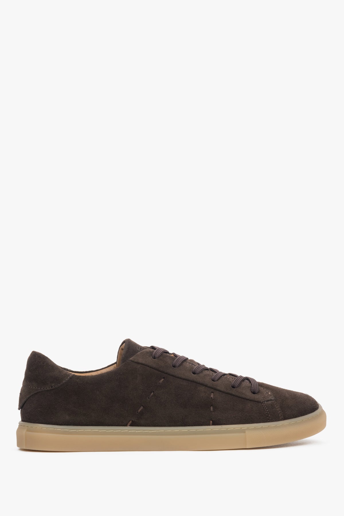 Dunkelbraune Herren-Sneaker von Estro aus italienischem Premium-Velours.