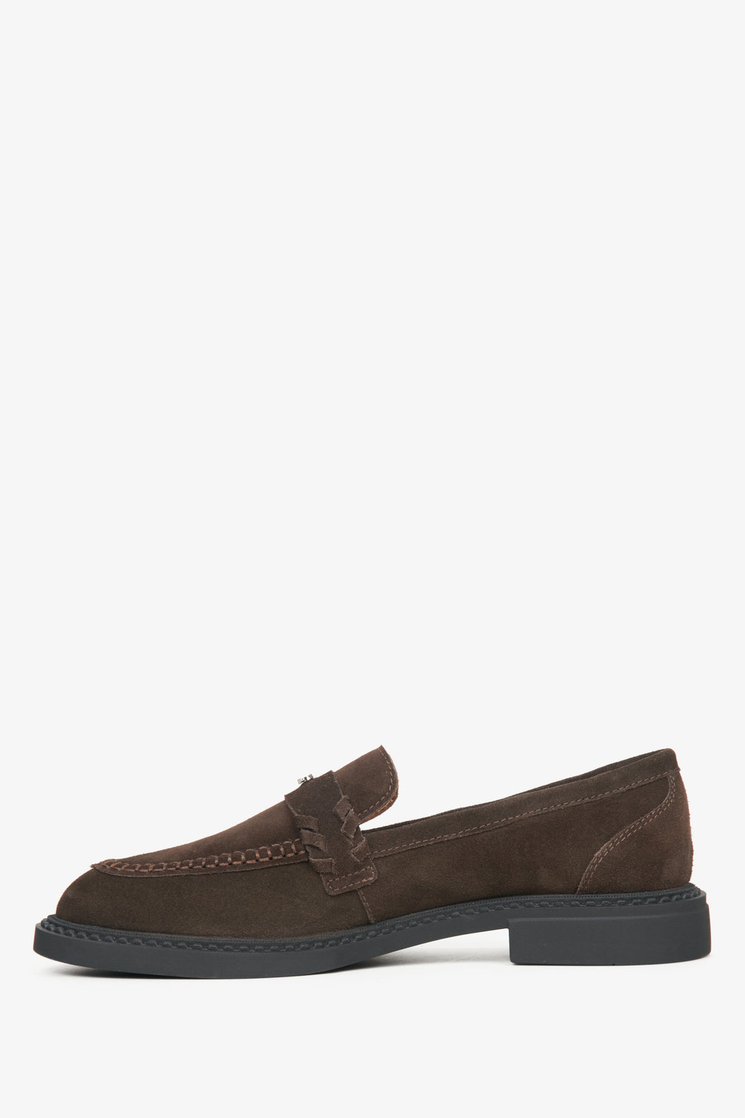 Klassische Penny Loafer in Braun aus italienischem Echtleder, Estro ER00115647