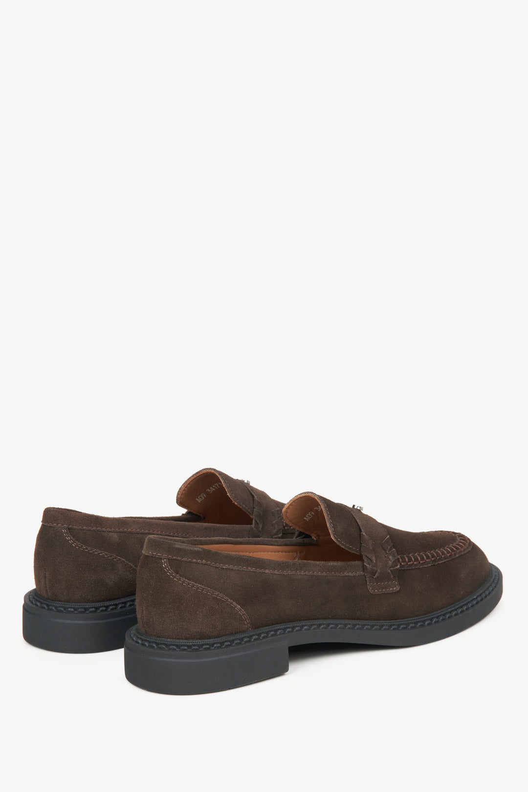 Modische Penny Loafer mit flacher Sohle in Braun, Estro ER00115647
