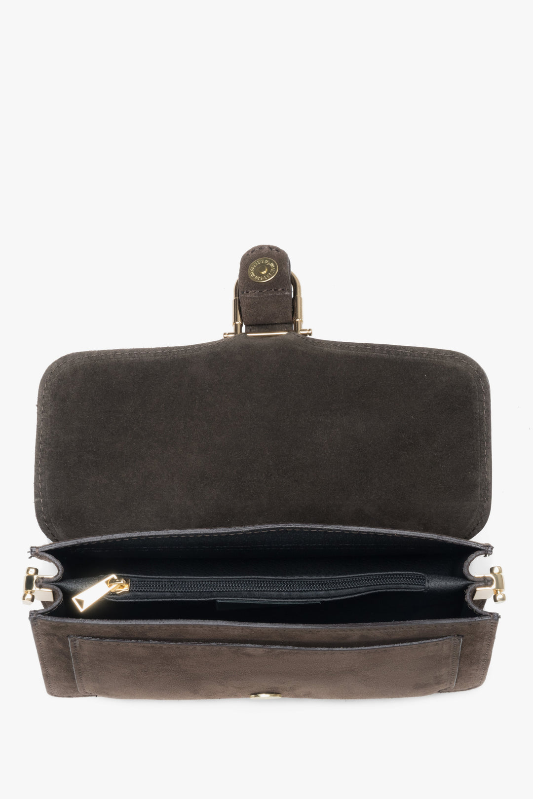 Ansicht der geöffneten Tasche, die die geräumige Aufteilung mit zwei separaten Hauptfächern zeigt