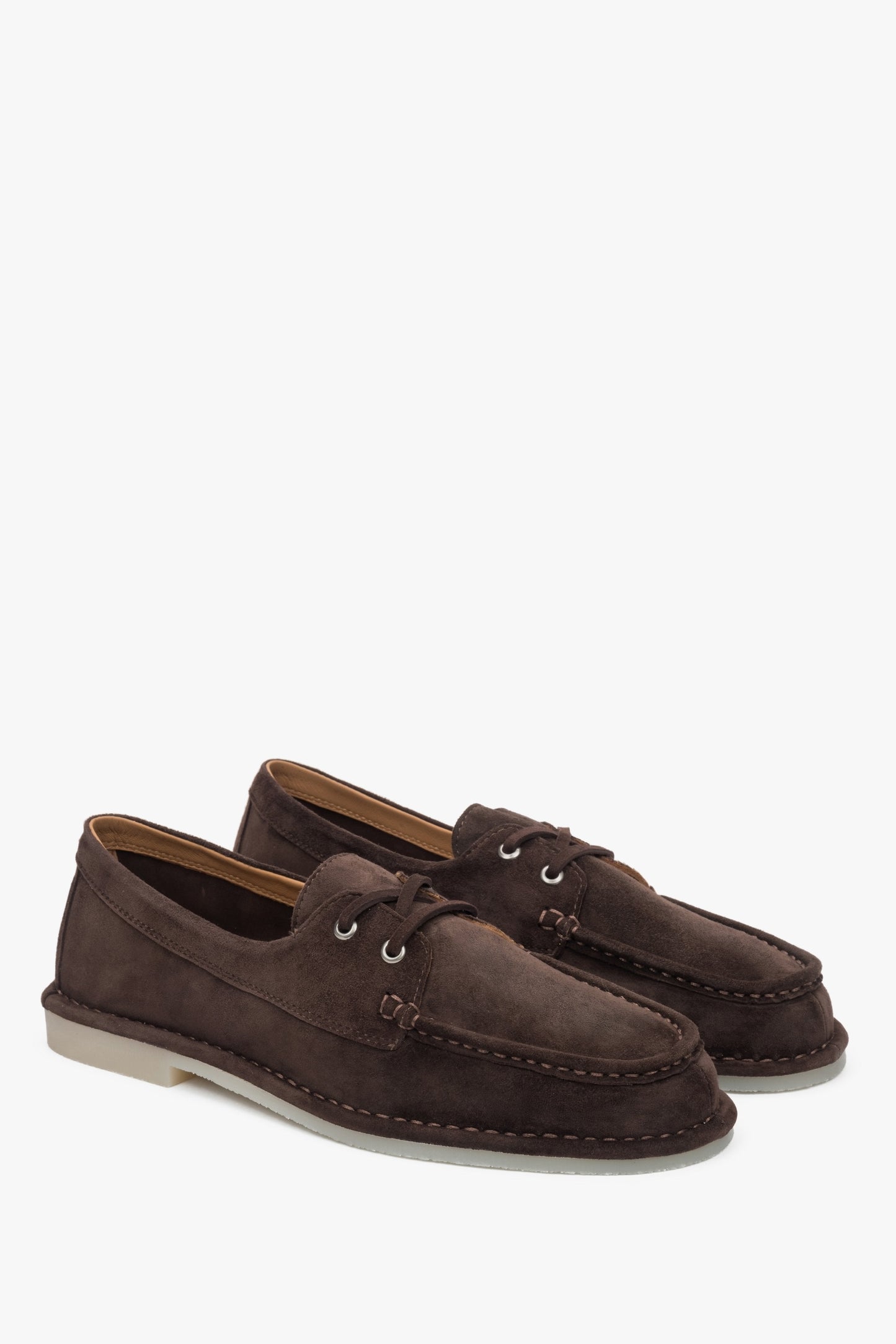 Modischer Damen-Slipper aus Veloursleder mit nautischen Details – Estro ER00117142