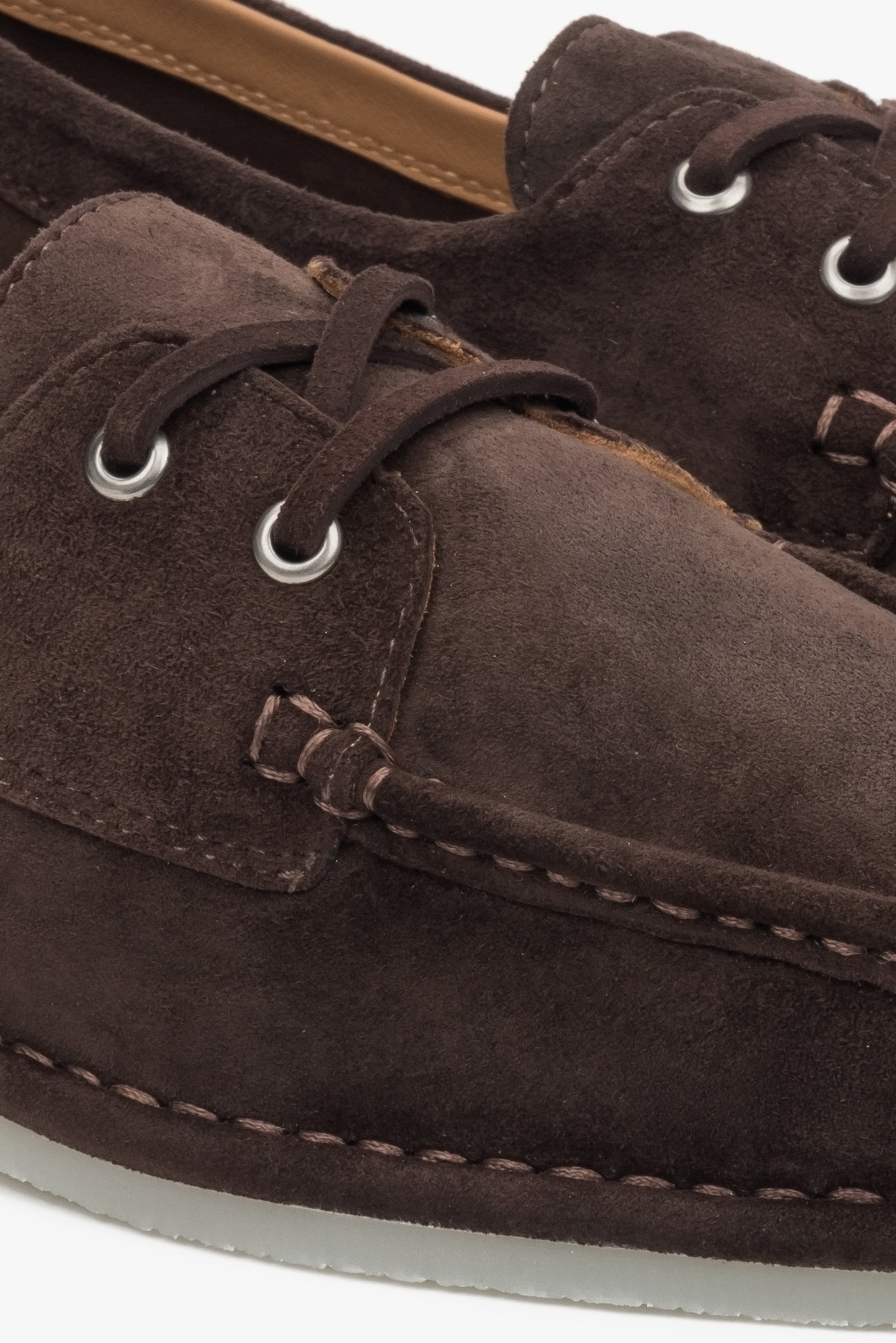 Bequemer Velours-Loafer mit Lederfutter und maritimem Design – Estro ER00117142