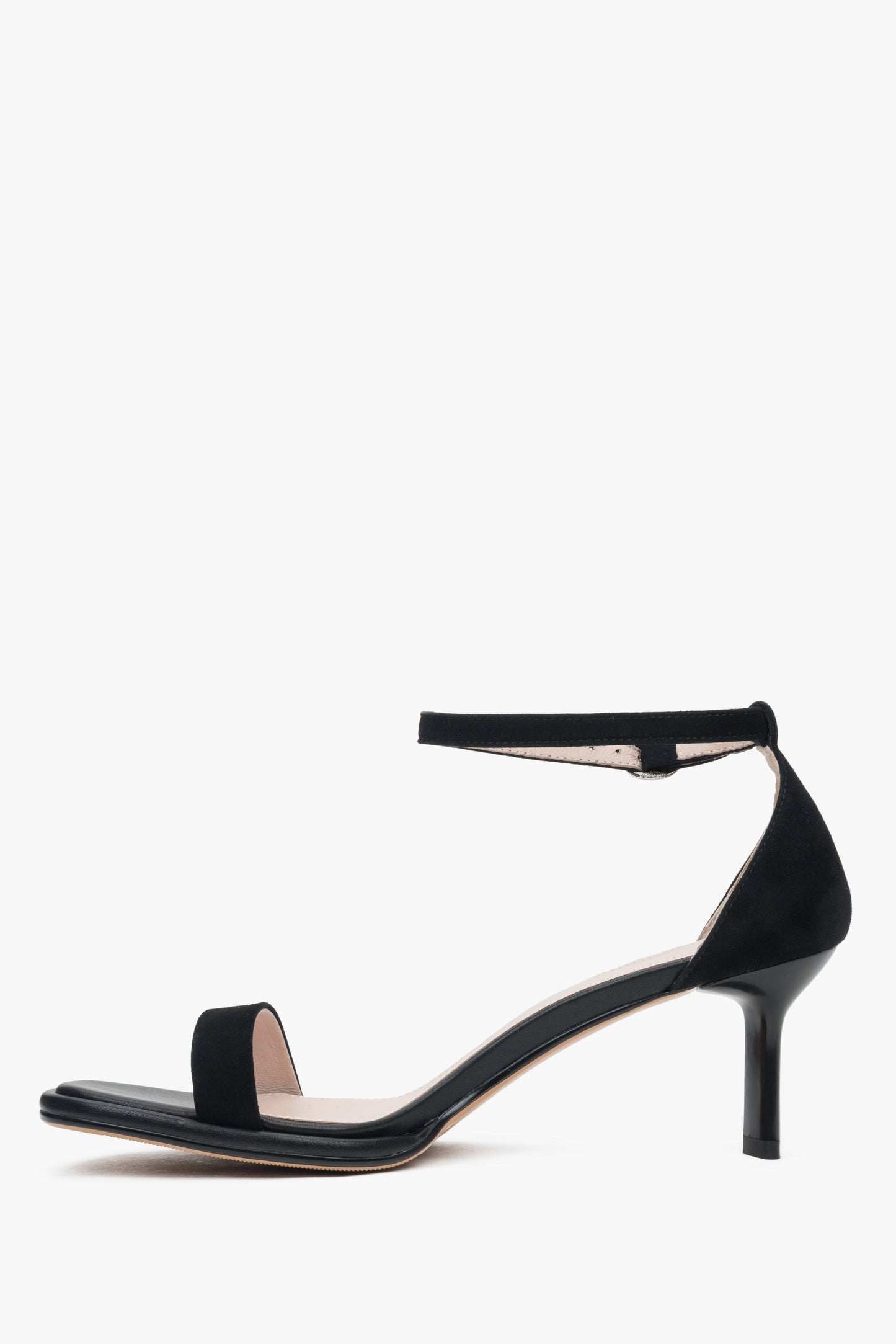 Elegante schwarze Damen-Sandalen von Estro aus echtem Leder mit stilvollem Absatz.