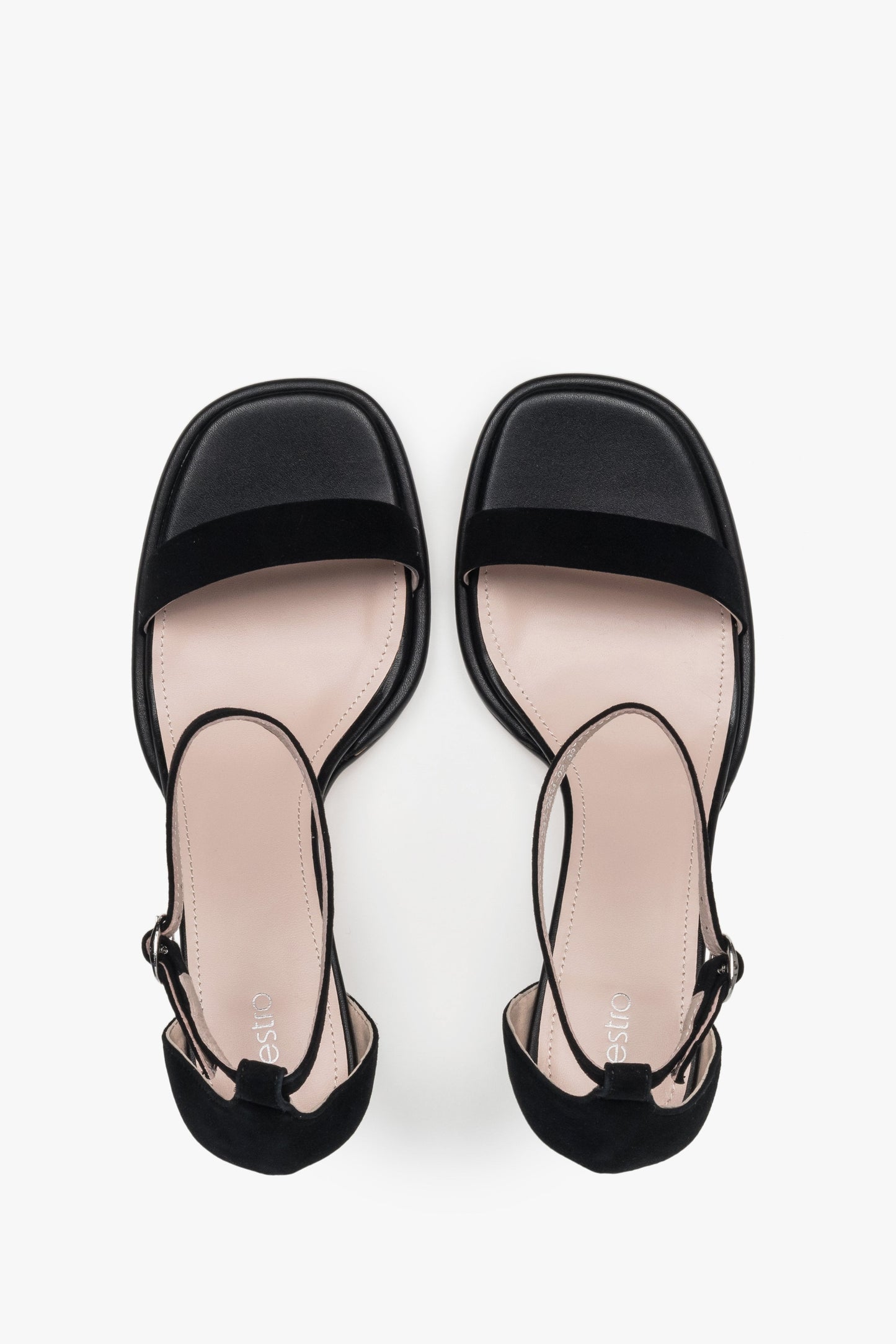 Klassische schwarze Damen-Sandalen von Estro aus echtem Leder – perfekt für Sommerabende, mit einem eleganten Absatz, der für eine anspruchsvolle Note sorgt.