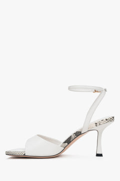 Stilvolle Damensandalen aus Naturleder in Hellbeige von Estro.