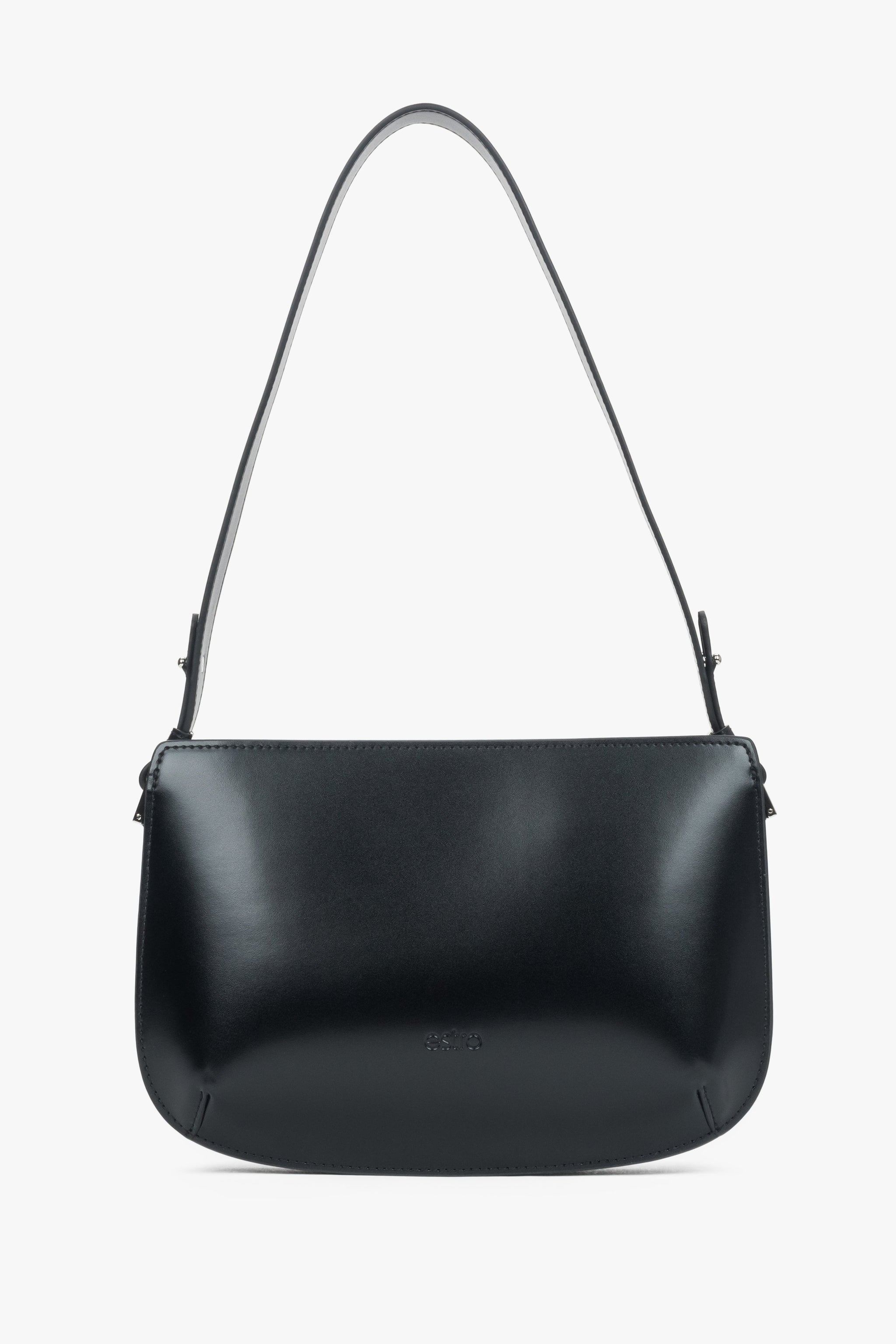 Seitenprofil der kompakten und schlanken Schultertasche.