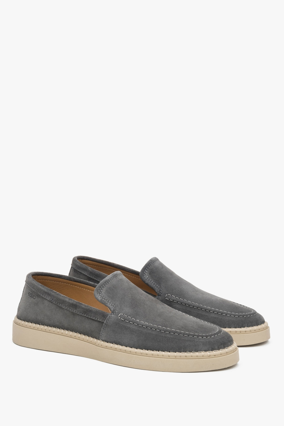 Premium-Loafer für Herren in Grau mit sichtbaren Nähten ER00116890
