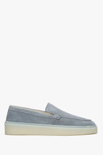 Grauer Damen-Loafer aus edlem italienischem Velours Estro ER00114888.