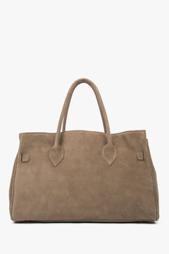 Klassische braune Handtasche im Großformat von Estro.