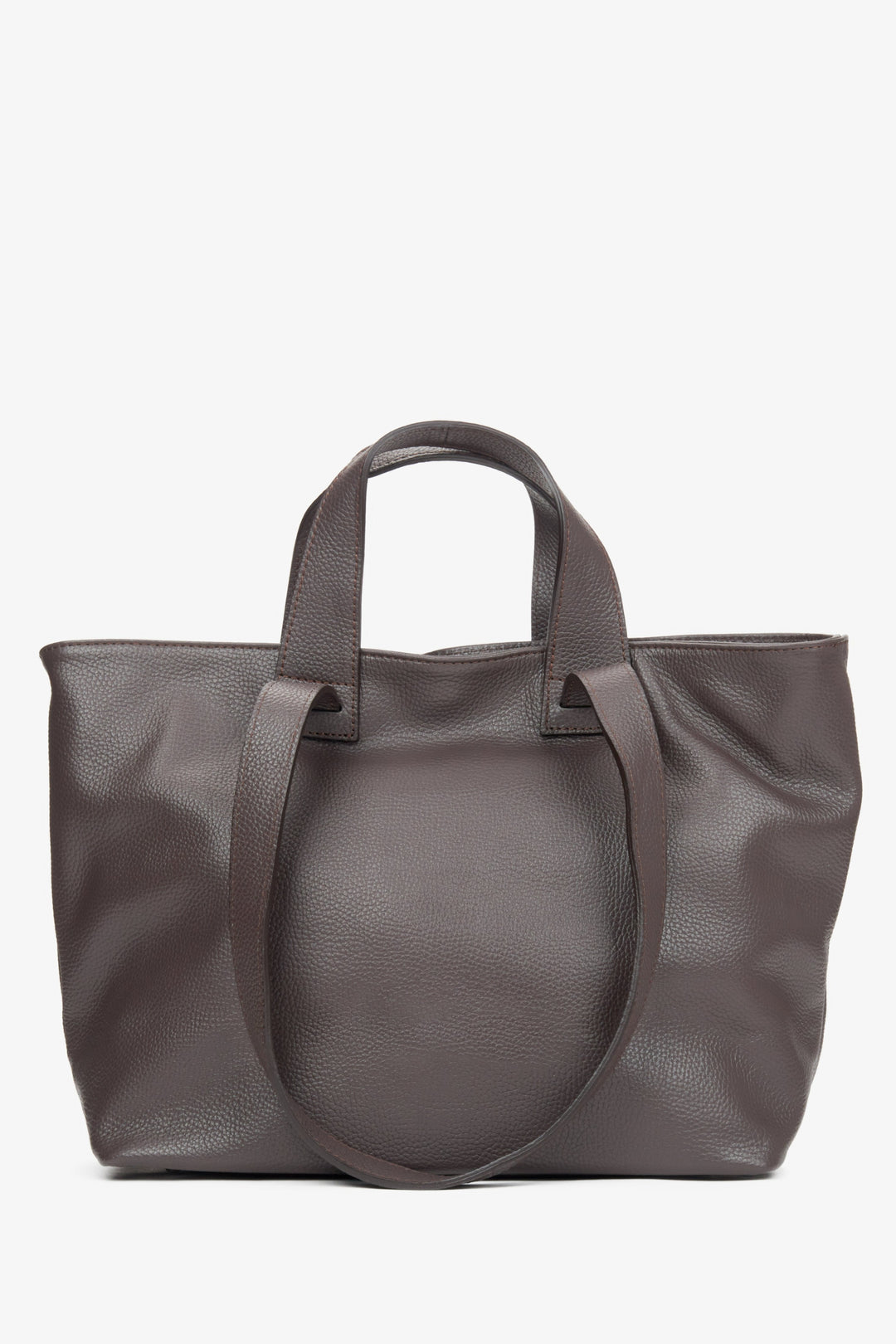 Große Damen-Shopper-Tasche in Dunkelbraun.