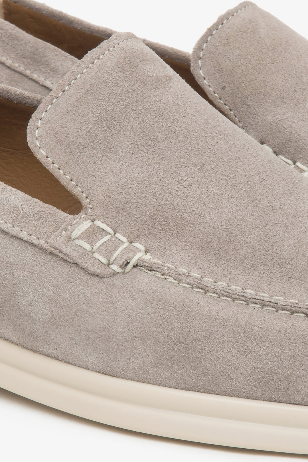Oberansicht des hellbeigen Loafers für Herren ER00116803