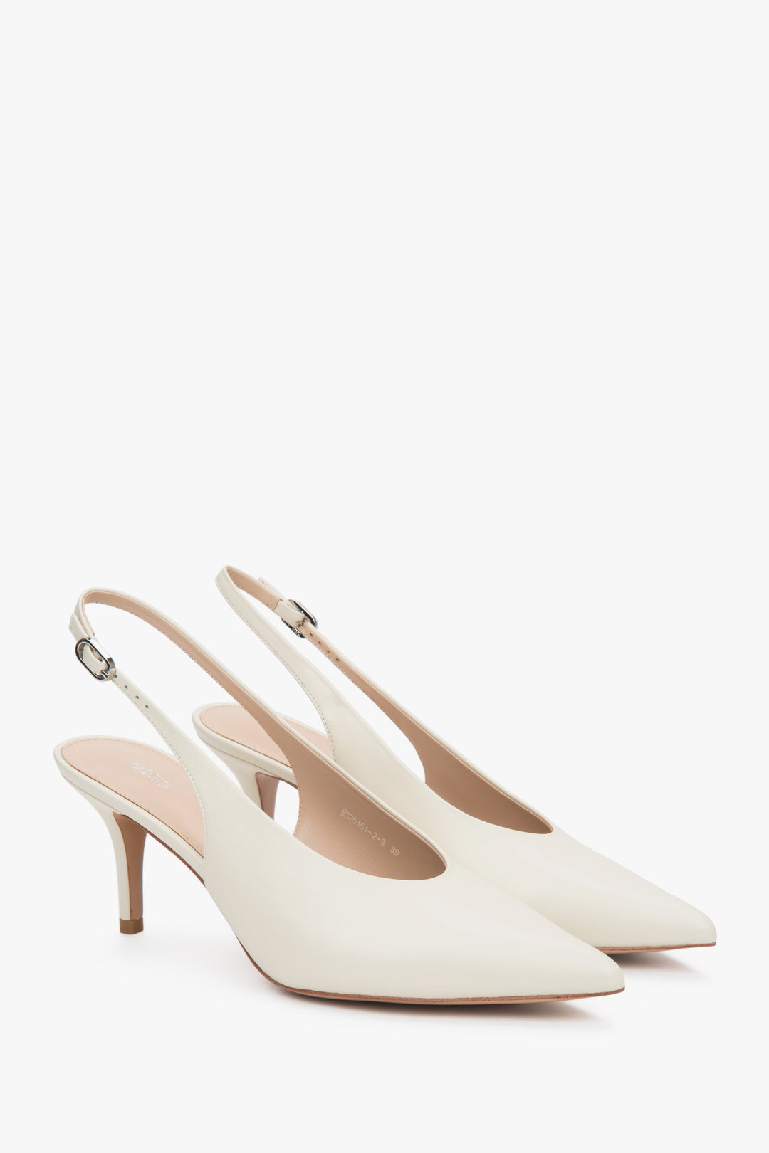 Elegante Slingback-Pumps in Hellbeige mit spitzer Kappe Estro ER00117232