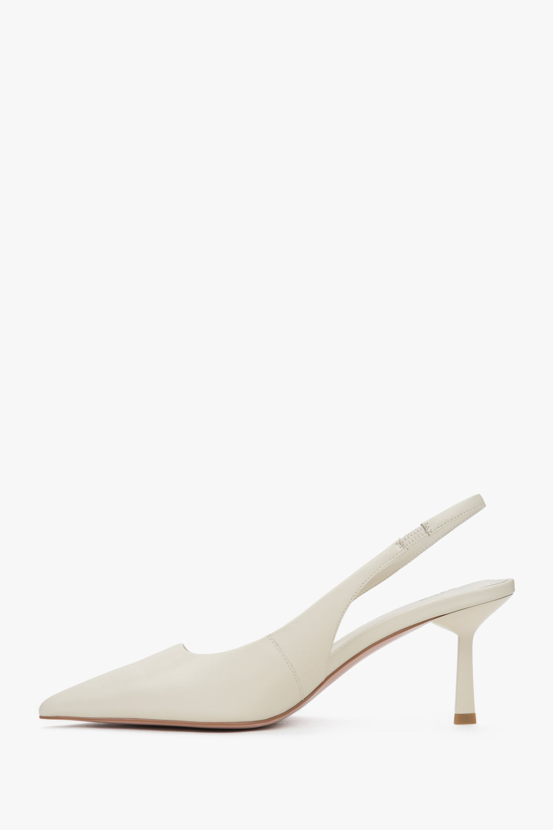 Elegante Damenpumps aus echtem Leder in Beige Estro ER00116973
