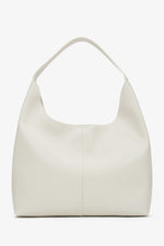 Hellbeiger Damen-Shopper aus echtem Leder Estro ER00116832.