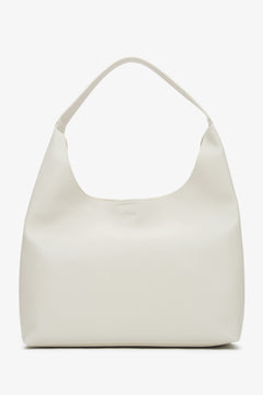 Hellbeiger Damen-Shopper aus echtem Leder Estro ER00116832