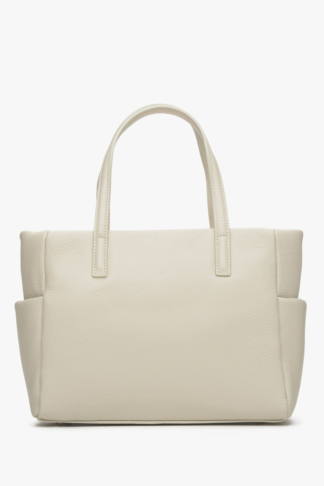 Hellbeiger Damen-Shopper aus edlem italienischem Echtleder Estro ER00115082.