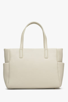 Hellbeige Damen-Shopper-Tasche von Estro.