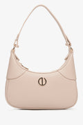 Hellrosa Damen-Schultertasche in Halbmondform Estro ER00114934.