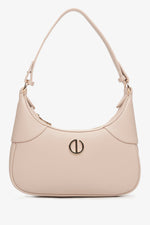 Hellrosa Damen-Schultertasche in Halbmondform Estro ER00114934.