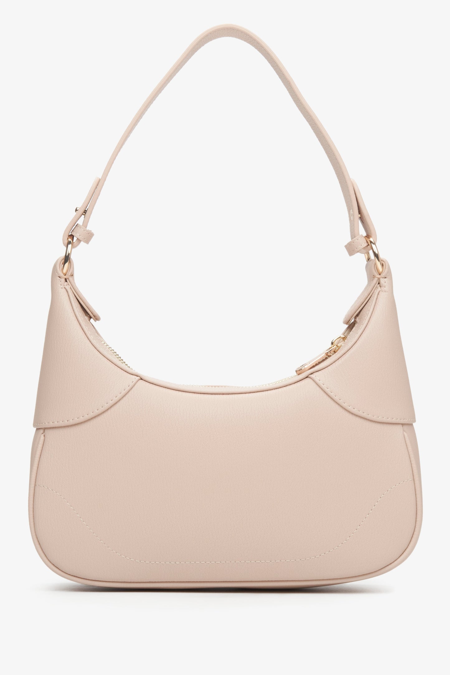 Hellrosa Schultertasche für Damen von Estro – Rückseite.