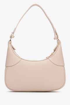 Hellrosa Schultertasche für Damen von Estro – Rückseite.