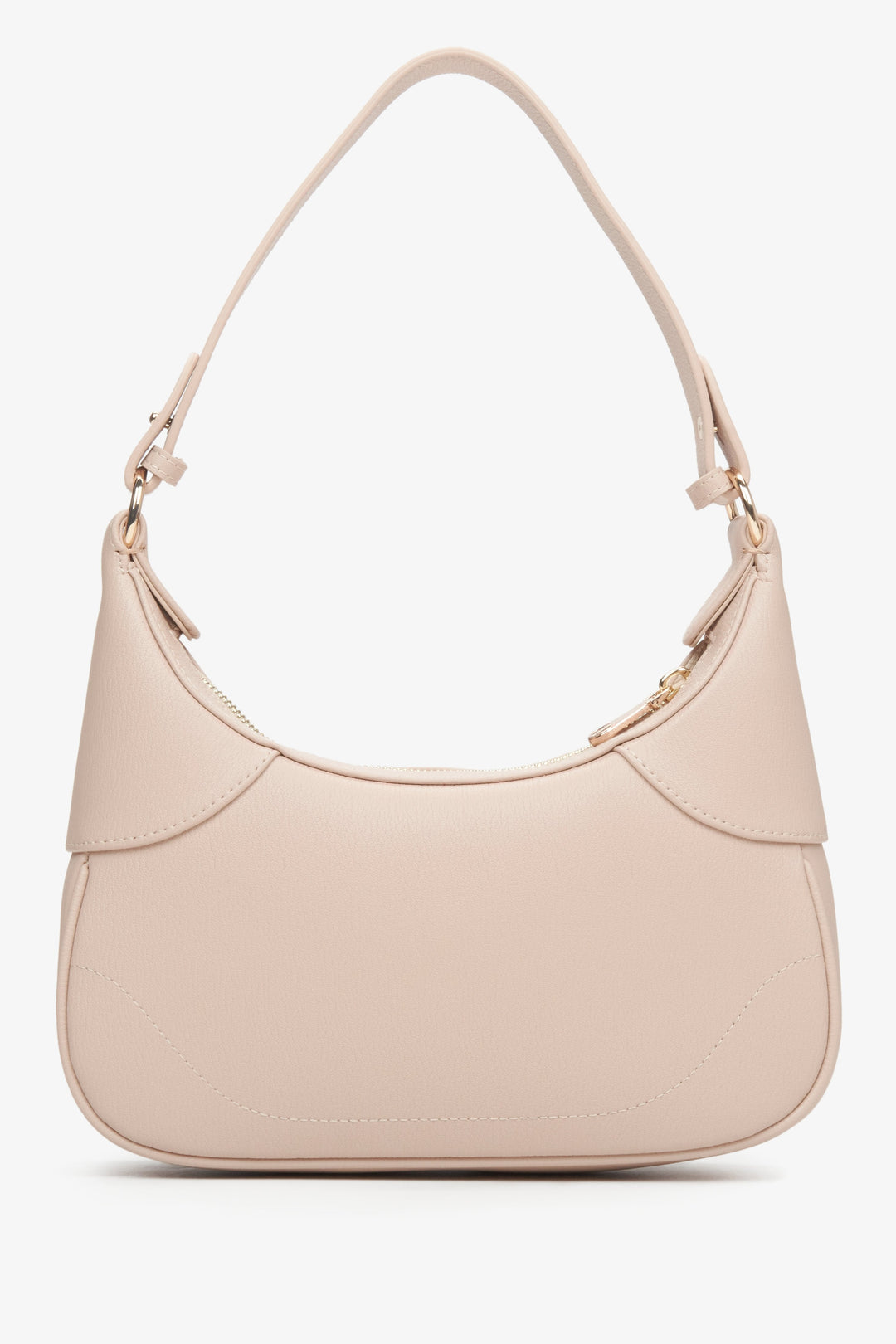 Hellrosa Schultertasche für Damen von Estro – Rückseite.