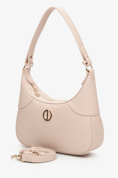 Hellrosa Halbmondtasche für Damen von Estro.