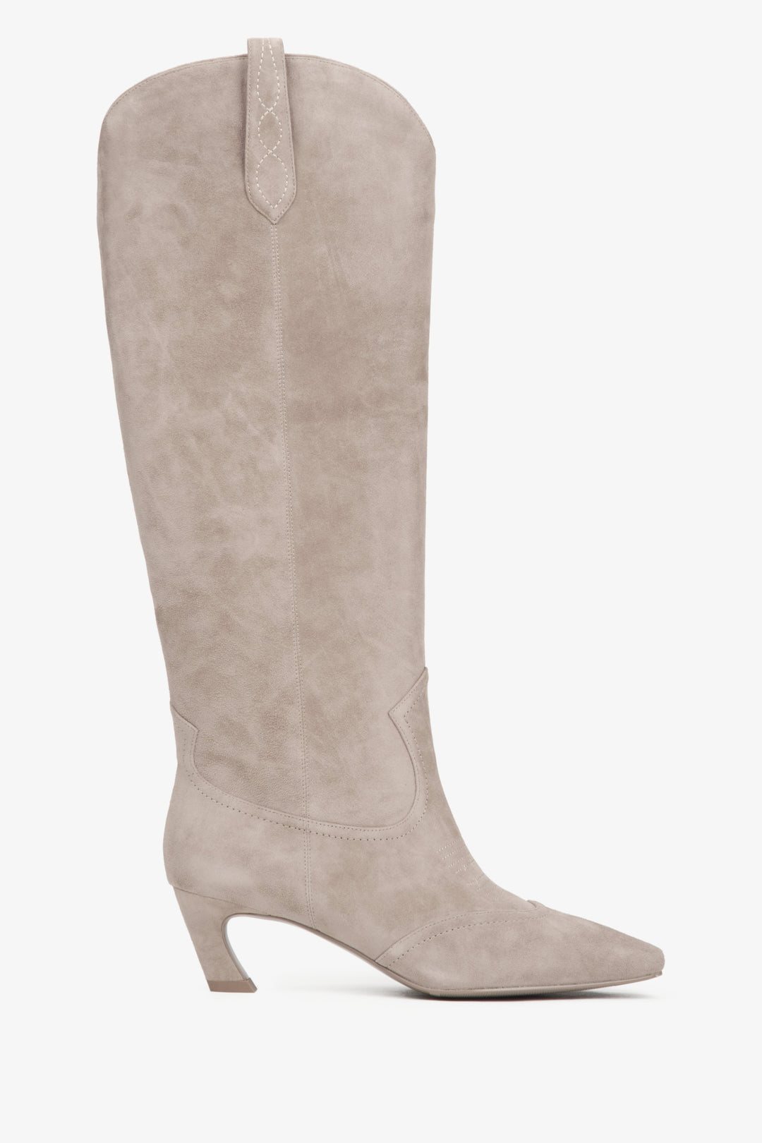 Schlupfstiefel für Damen aus echtem Velours – Modell Estro ER00116173