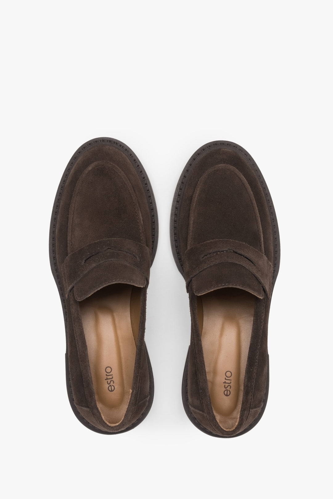 Eleganter Damen Slipper in Sattelbraun mit rutschfester Thunit-Sohle – Estro ER00117041.