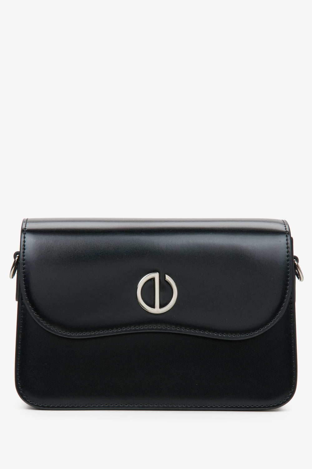 Kleine schwarze Damen-Handtasche aus echtem Leder Estro ER00115768.