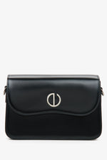 Kleine schwarze Damen-Handtasche aus echtem Leder Estro ER00115768.