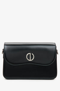 Kleine schwarze Damen-Handtasche aus echtem Leder Estro ER00115768.