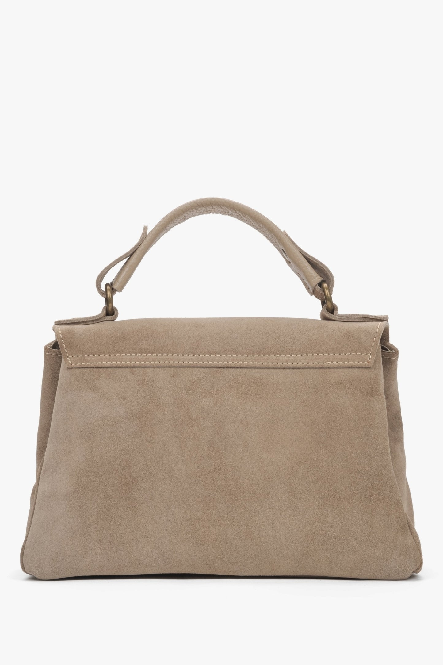 Braune Damen-Handtasche von Estro aus Velours mit Fransenю