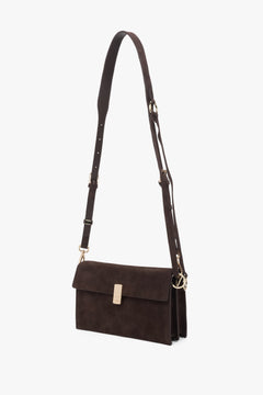 Ansicht der edlen Schultertasche mit langem Trageriemen, ideal als Crossbody-Bag.