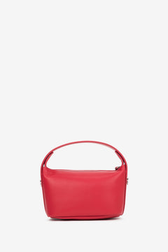Rückansicht der kleinen roten Damen-Ledertasche von Estro