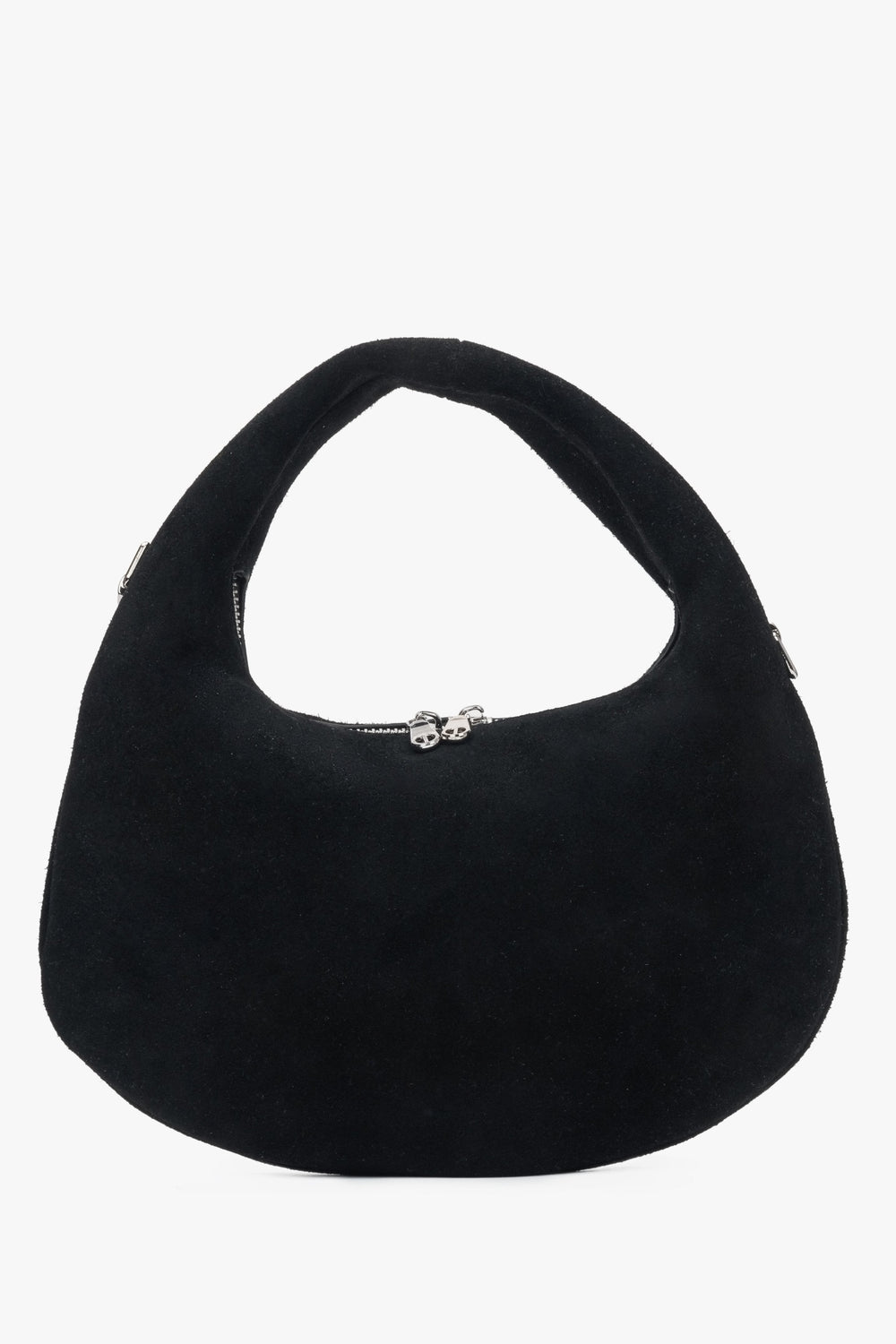 Kleine schwarze Damen-Handtasche aus echtem Velours Estro ER00116818.