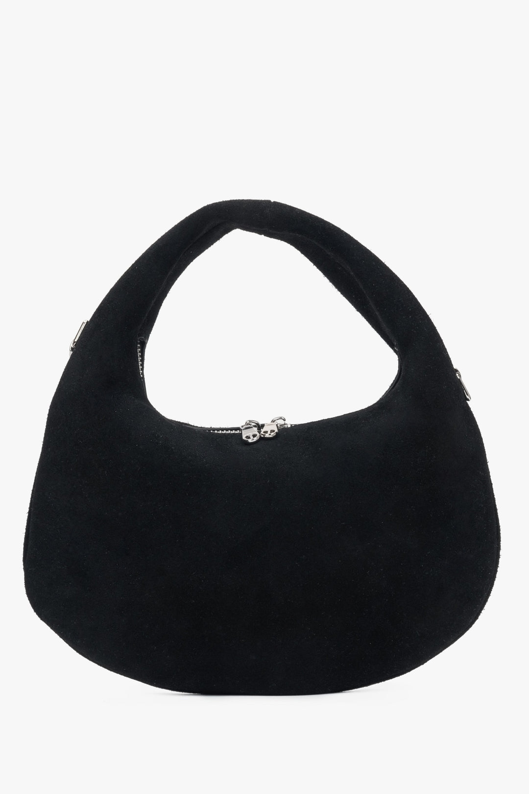 Kleine schwarze Damen-Handtasche aus echtem Velours Estro ER00116818.