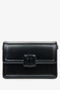 Kleine schwarze Damen-Schultertasche aus echtem Leder ER00115779.