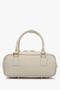 Kleiner beiger Damen-Shopper aus edlem italienischem Echtleder Estro ER00117434.