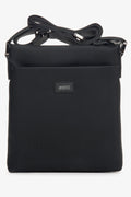 Kompakte schwarze Herrentasche mit verstellbarem Riemen Estro ER00114153.