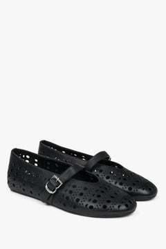 Flache Sohle und elegantes Design – Sommer-Ballerinas aus Echtleder Estro ER00116976
