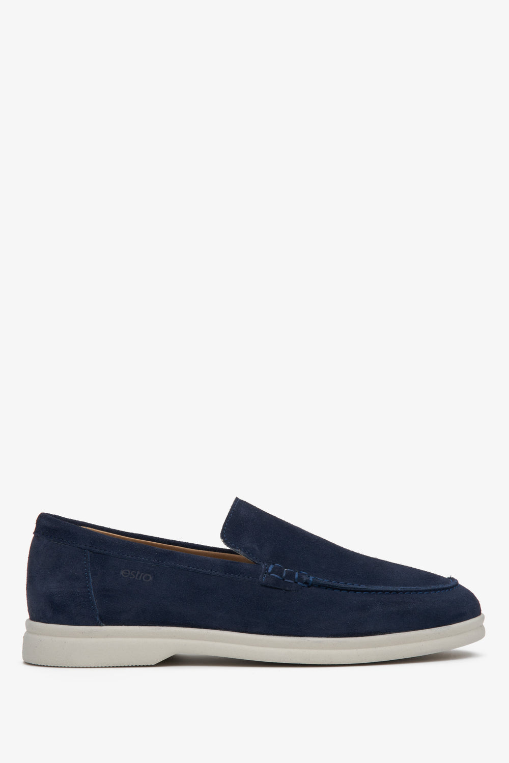 Damen-Mokassins aus italienischem Velours in Marineblau Estro ER00113364