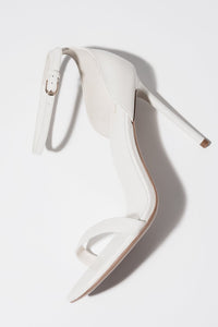 Milchbeige Damen-Sandaletten aus Echtleder mit Stilettoabsatz Estro ER00119286