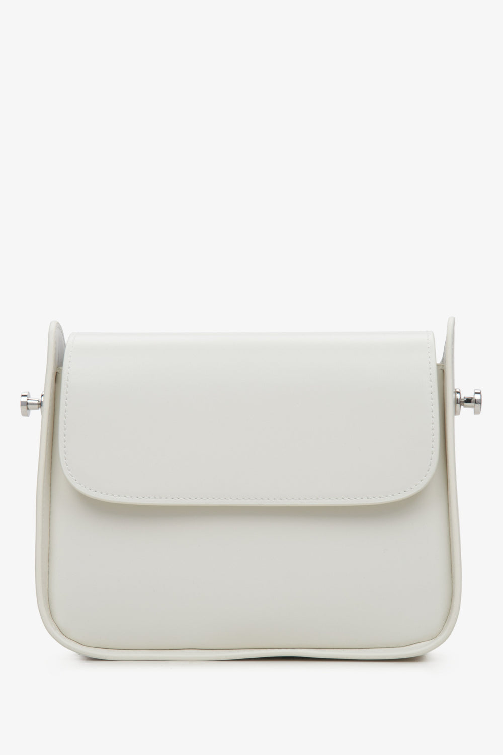 Milchbeige Damen-Schultertasche aus echtem Leder Estro ER00115660.