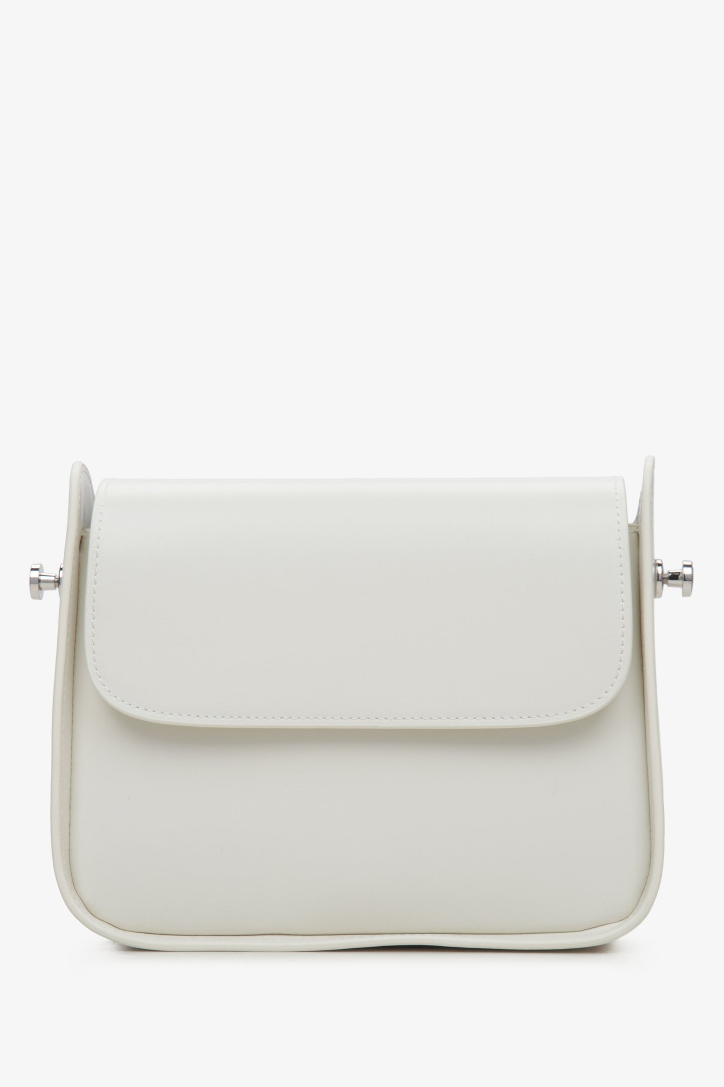 Milchbeige Damen-Schultertasche aus echtem Leder Estro ER00115660.