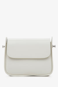 Milchbeige Damen-Schultertasche aus echtem Leder Estro ER00115660.