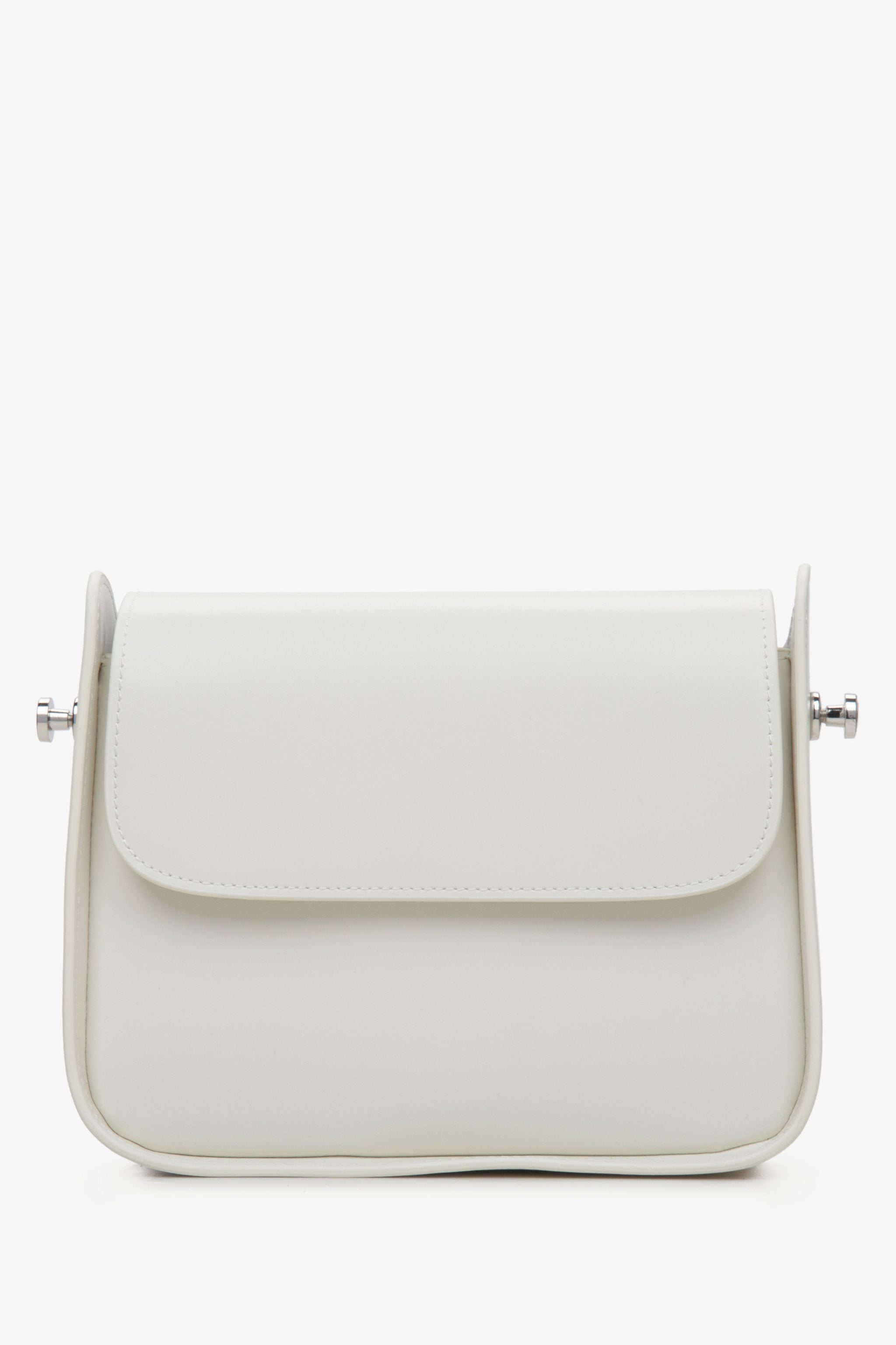 Milchbeige Damen-Schultertasche aus echtem Leder Estro ER00115660.