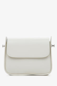 Milchbeige Damen-Schultertasche aus echtem Leder Estro ER00115660.